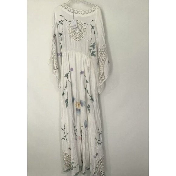 NWT Fillyboo I Am Lola Maxi Dress Duster Size Large Hand Embroidered - Picture 8 of 8